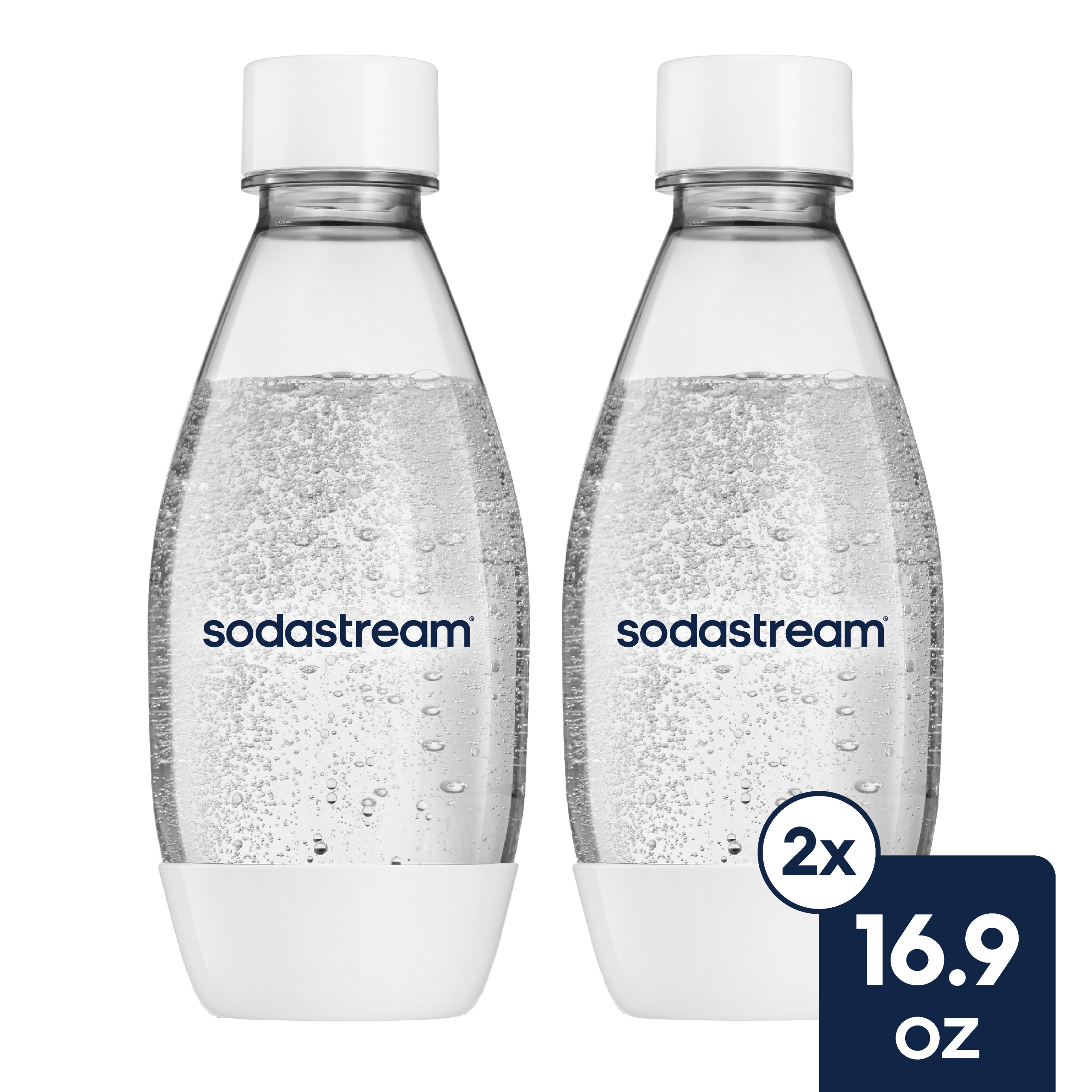 Sodastream Slim Sparkling Water Bottle Twin Pack White 16.9 oz