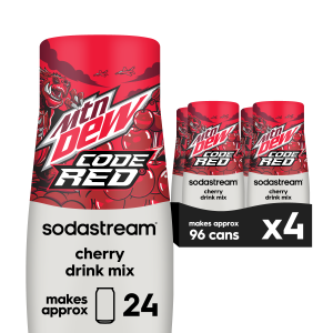 Sodastream MTN DEW Code Red Cherry Drink Mix 4 Pack 440ml- final sale