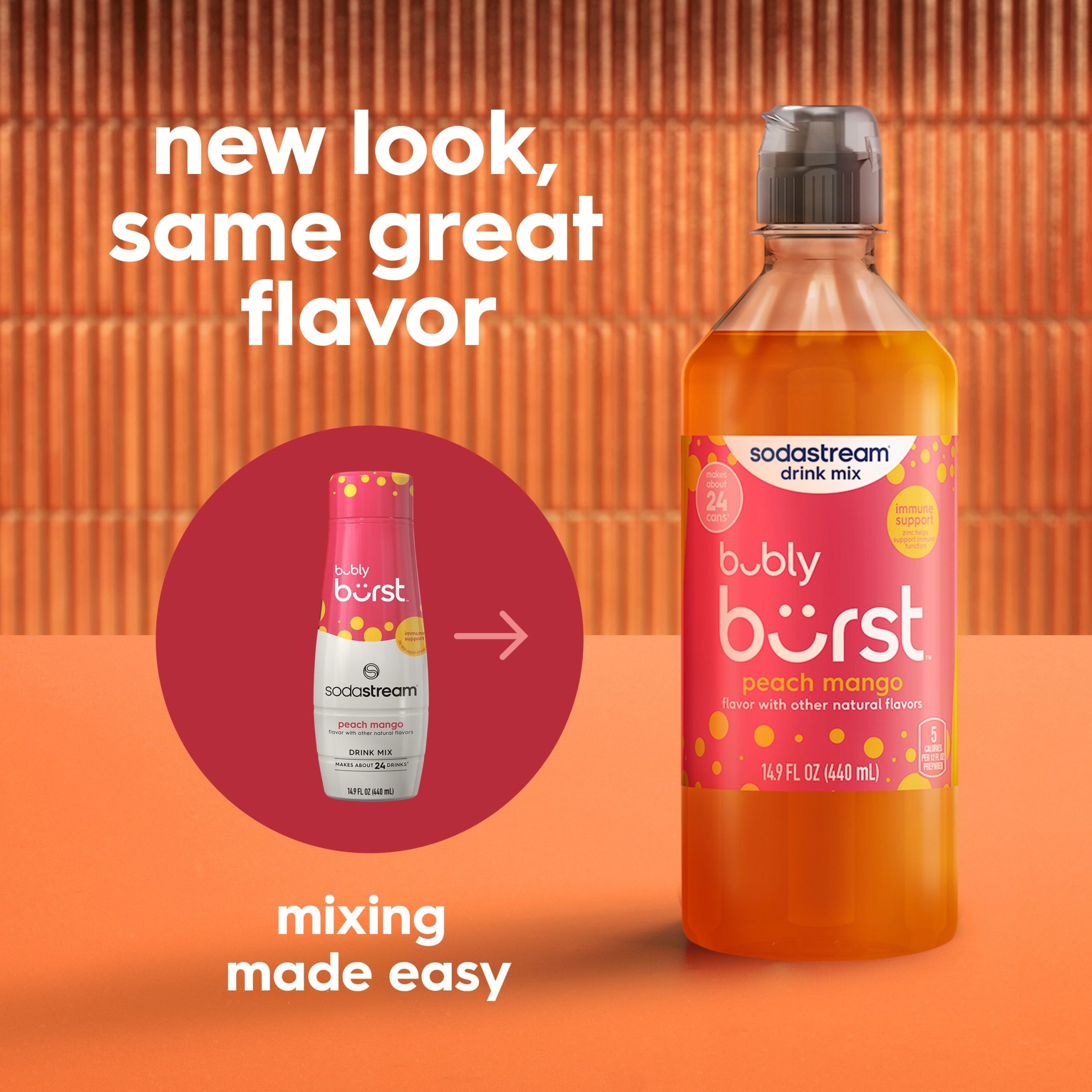 Sodastream bubly burst? Peach Mango Drink Mix 440ml - Image 2