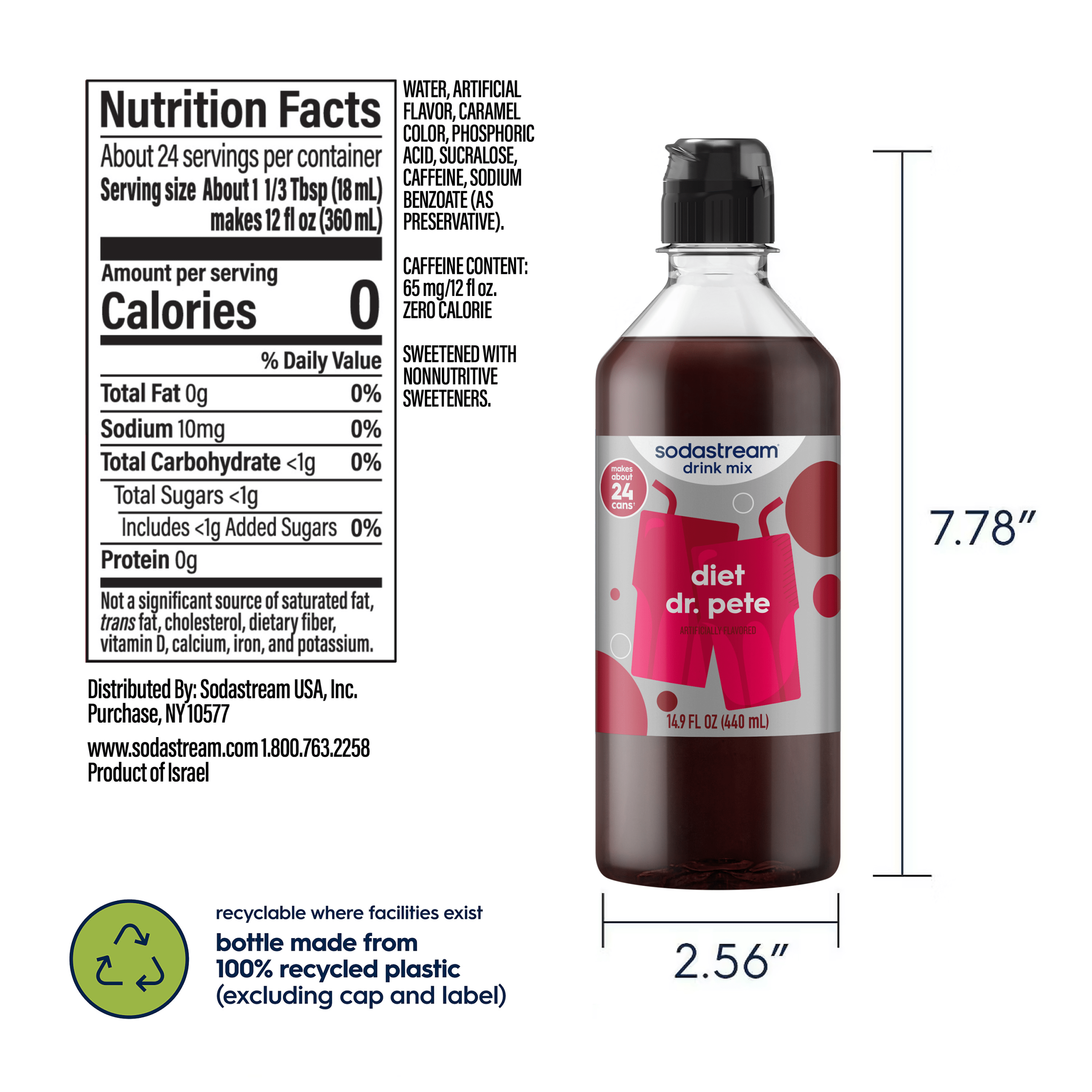 Sodastream Classics? Diet Dr. Pete Drink Mix 4 Pack 440ml - Image 6