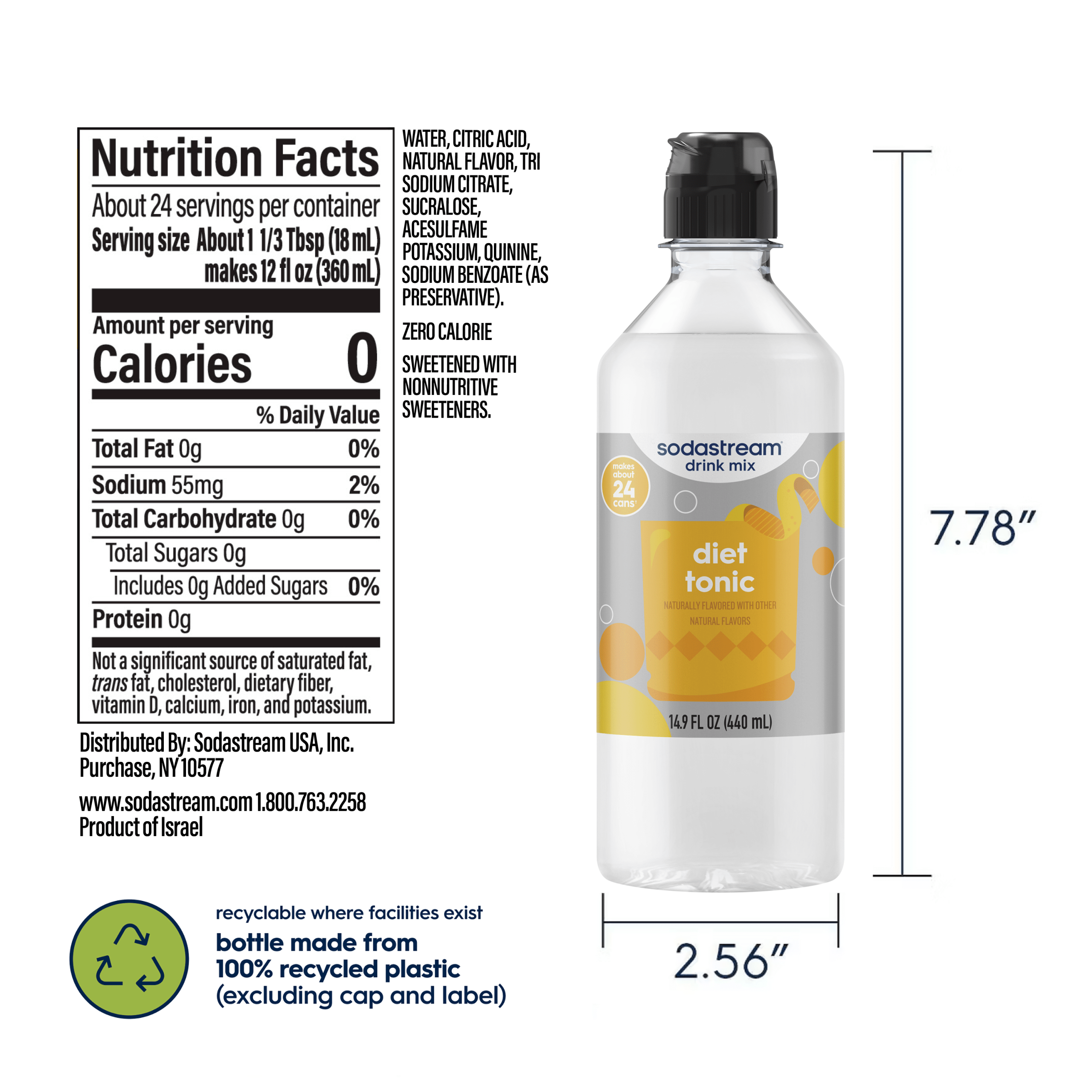 Sodastream Classics? Diet Tonic Drink Mix 440ml - Image 6