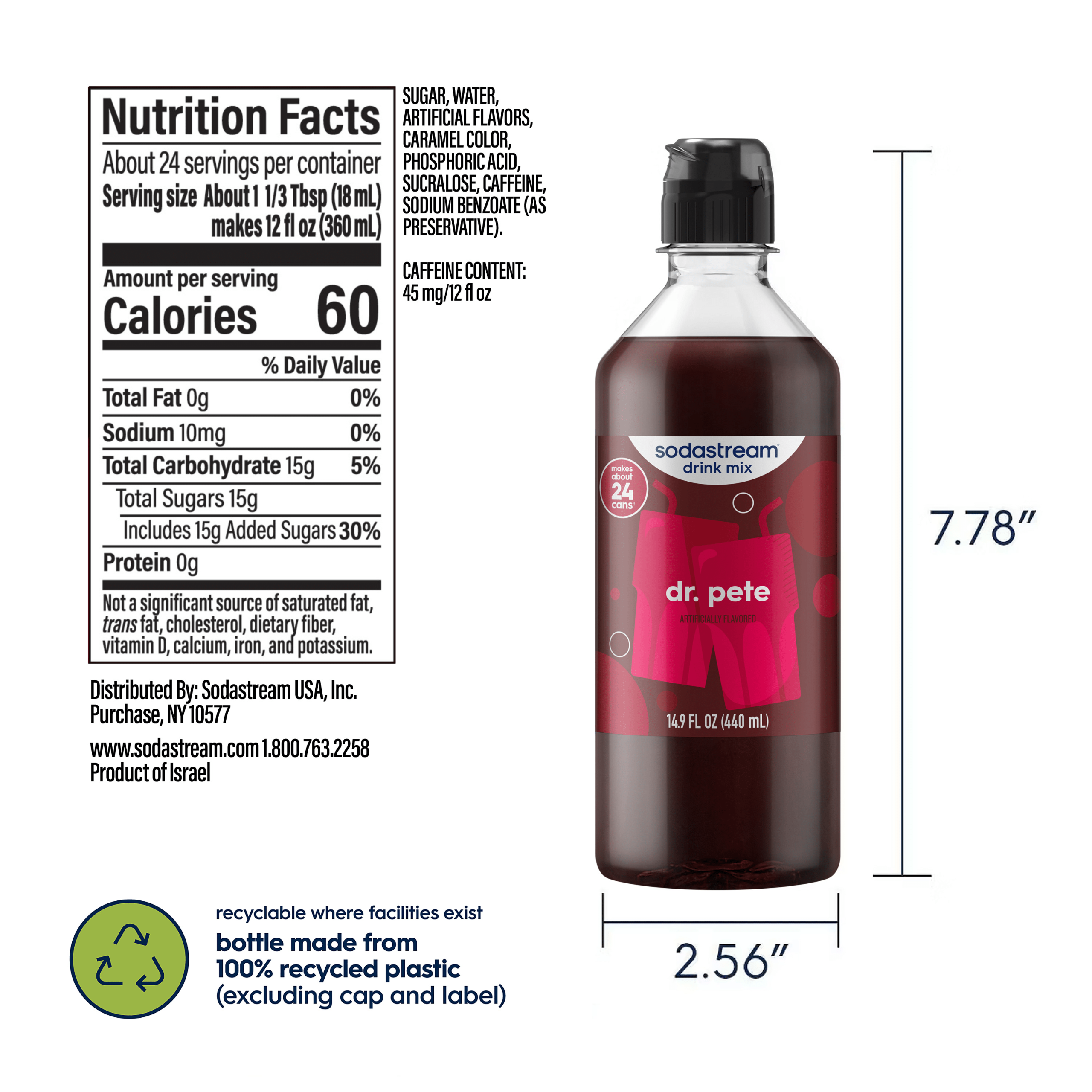 Sodastream Classics? Dr. Pete Drink Mix 4 Pack 440ml - Image 6