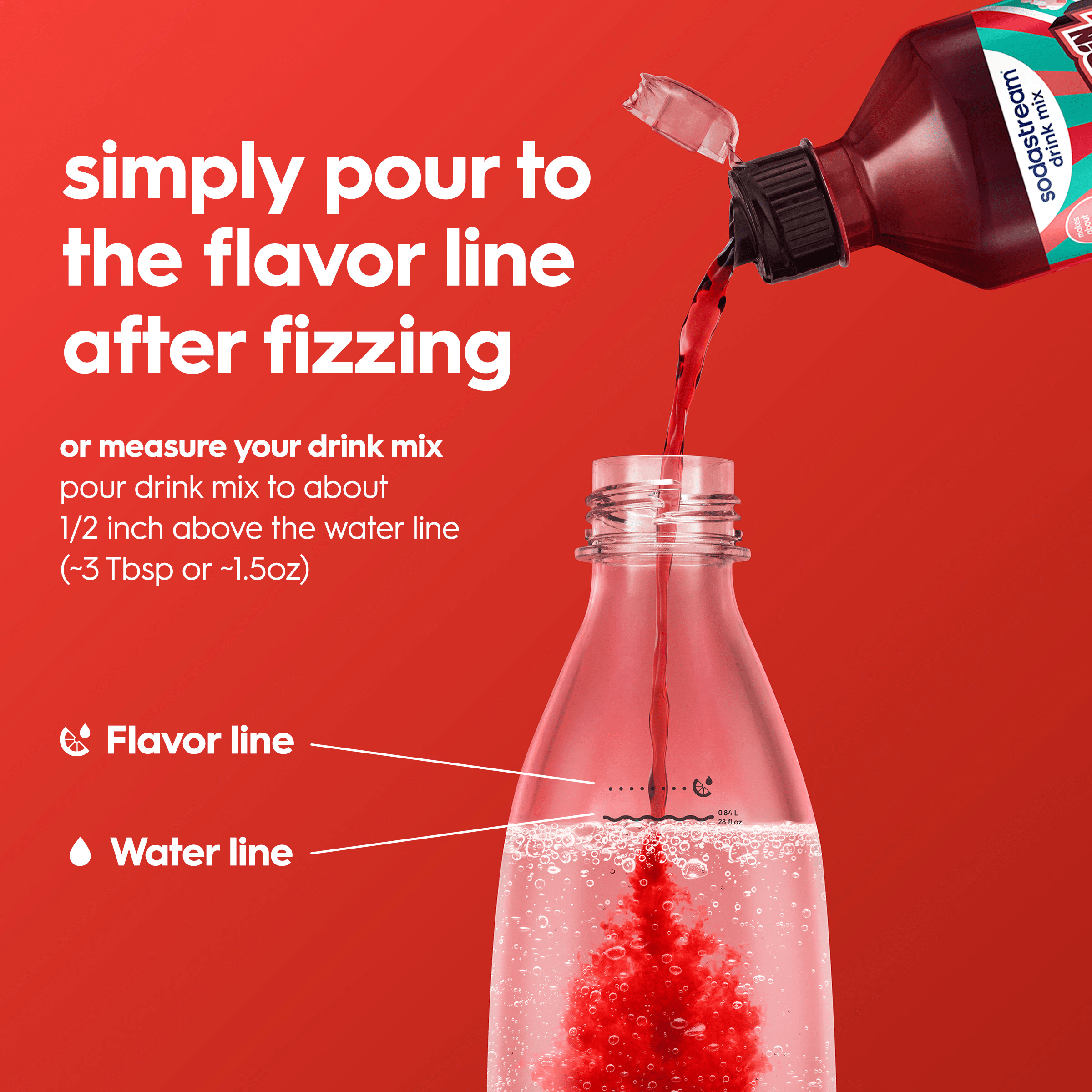 Sodastream MTN DEW Code Red Cherry Drink Mix 440ml - Image 2