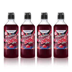 Sodastream MTN DEW Code Red Cherry Zero Sugar Drink Mix 4 Pack 440ml