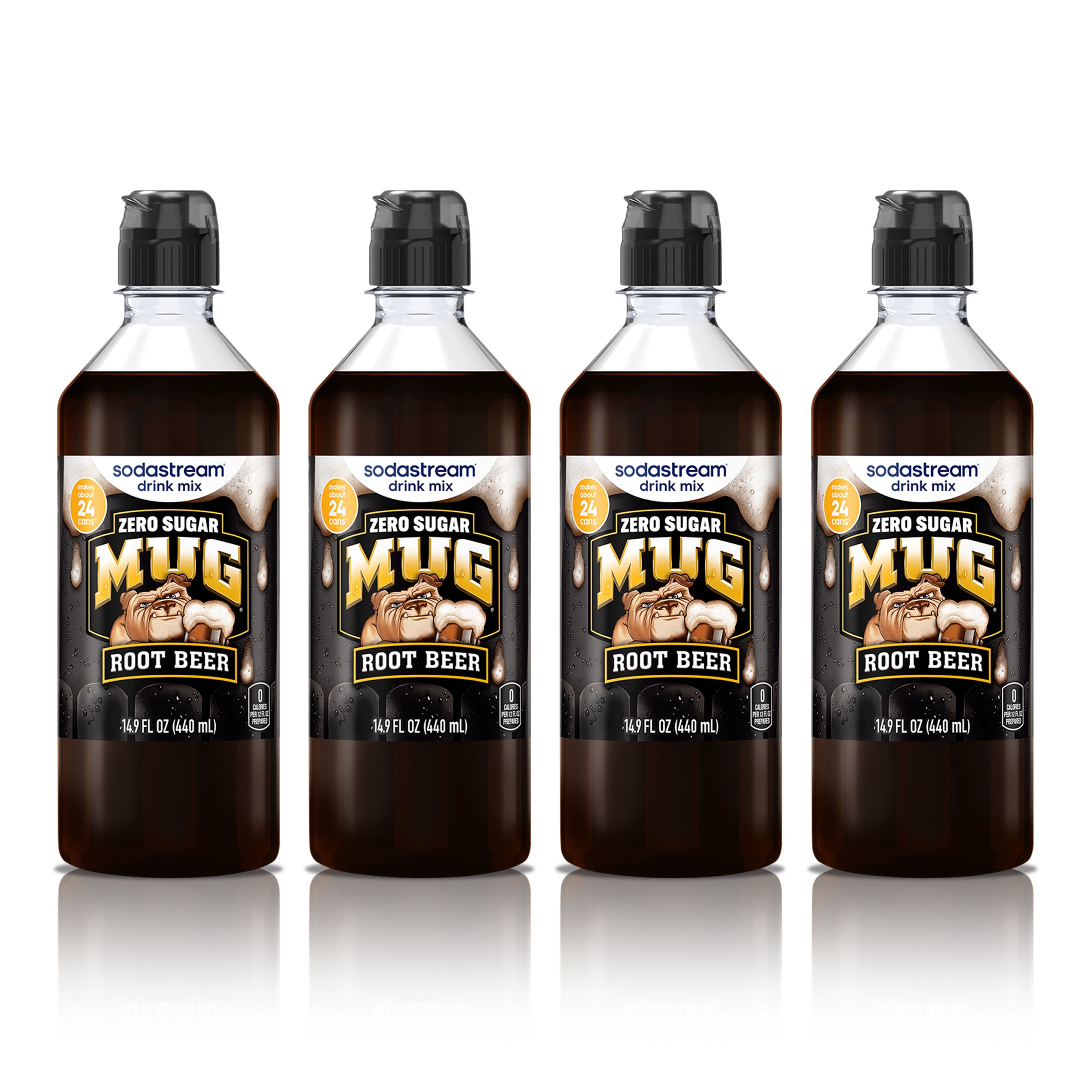 Sodastream MUG? Root Beer Zero Sugar Drink Mix 4 Pack 440ml