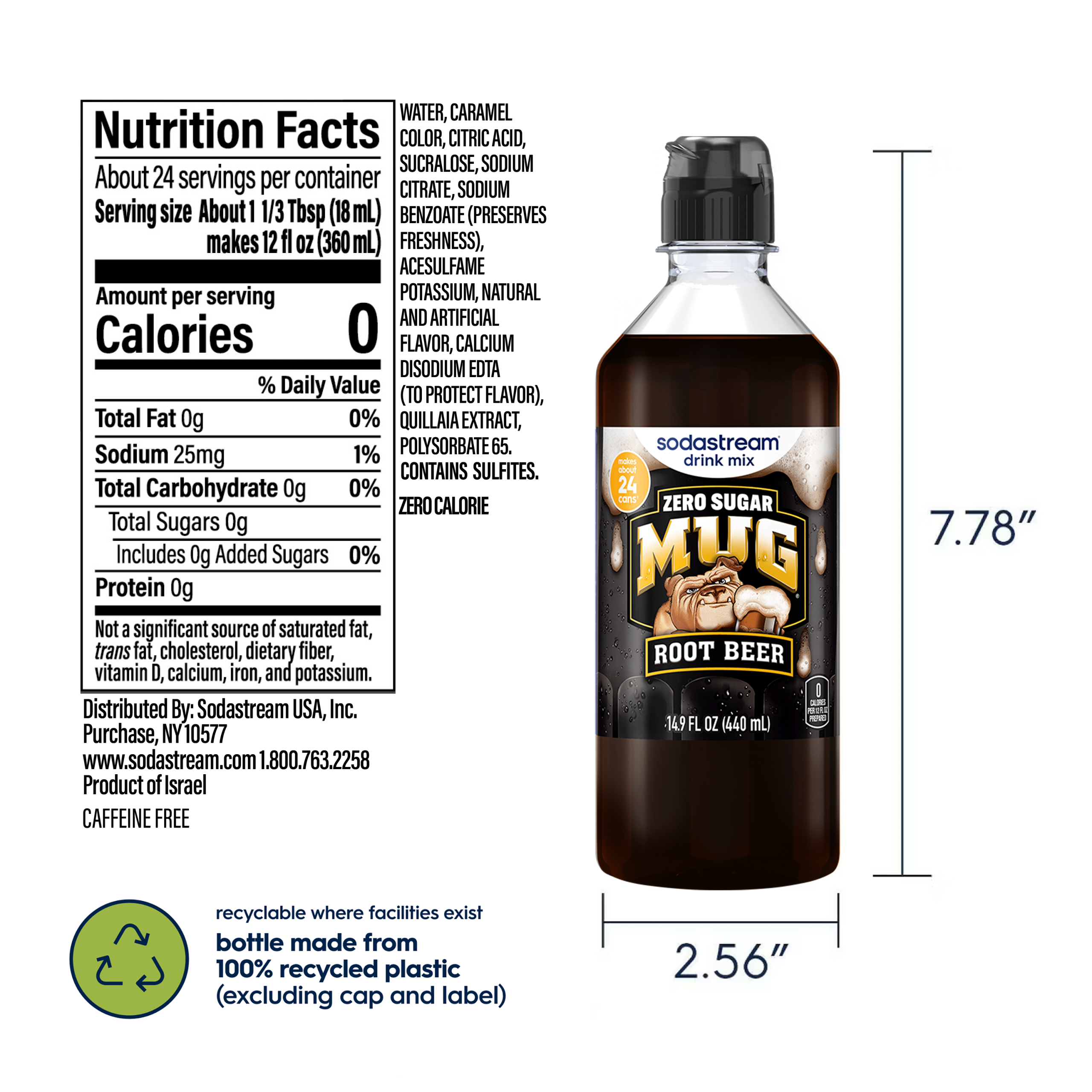 Sodastream MUG? Root Beer Zero Sugar Drink Mix 4 Pack 440ml - Image 6