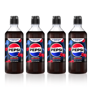 Sodastream Pepsi Wild Cherry Zero Sugar Drink Mix 4 Pack 440ml