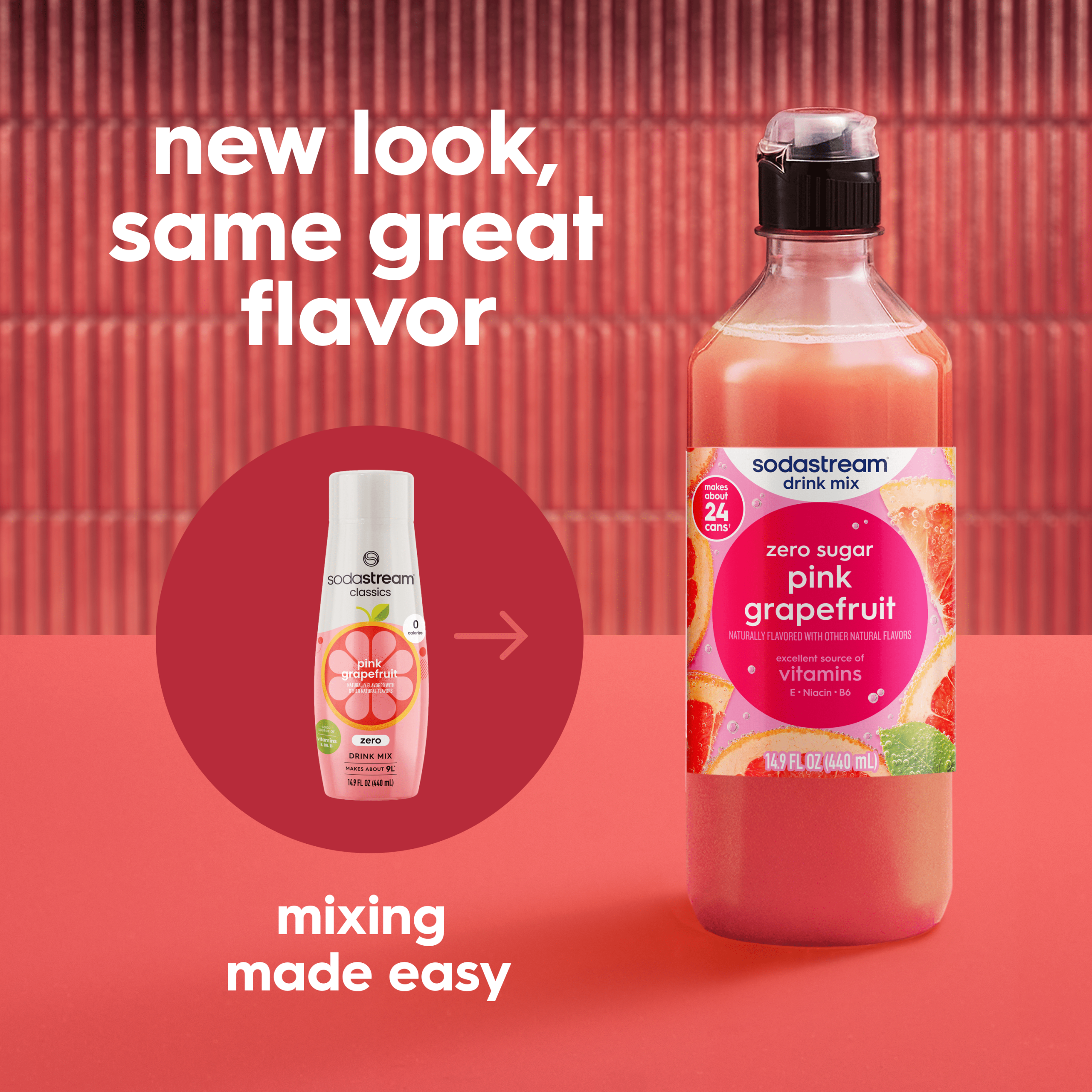 Sodastream Classics? Pink Grapefruit Zero Sugar Drink Mix 4 Pack 440ml - Image 5