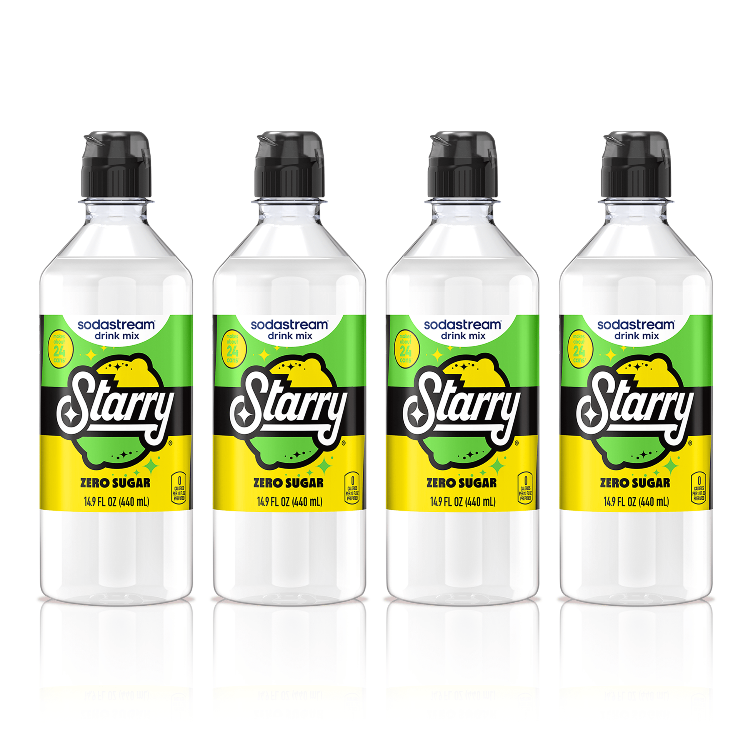Sodastream STARRY? Lemon Lime Zero Sugar Drink Mix 4 Pack 440ml