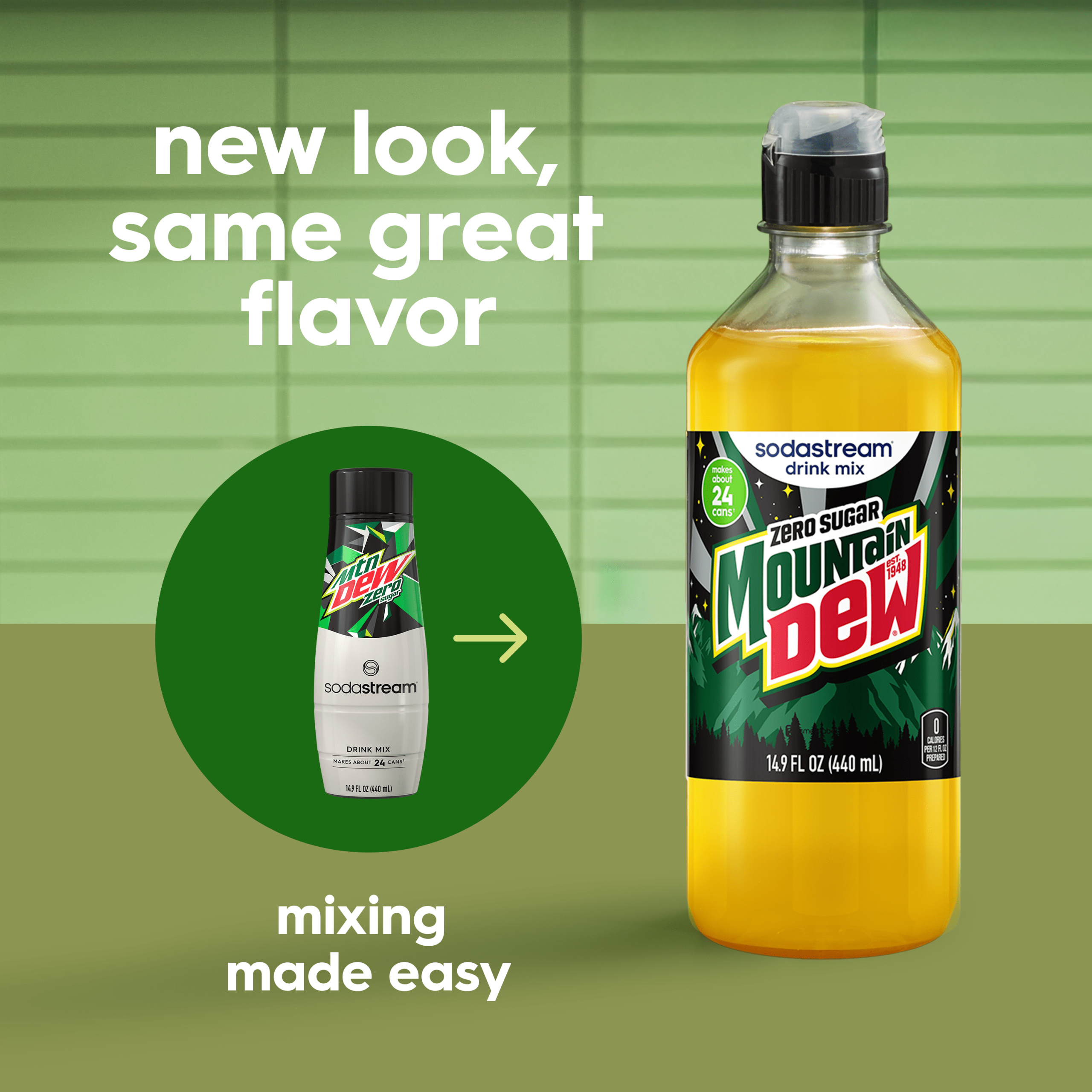 Sodastream MTN DEW Zero Sugar Drink Mix 4 Pack 440ml - Image 4