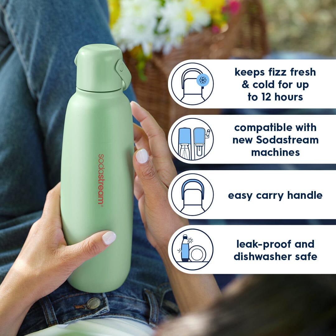 Sodastream Fizz & Go? Insulated Stainless Steel Bottle Mint 30.4 oz - Image 3