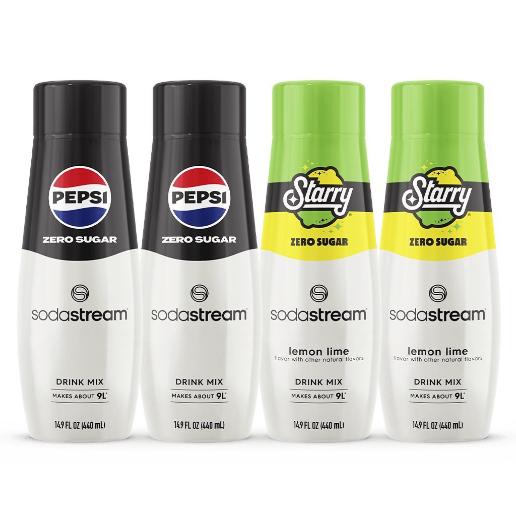 Sodastream Pepsi? & STARRY? Zero Sugar Variety Drink Mix 4 Pack 440ml