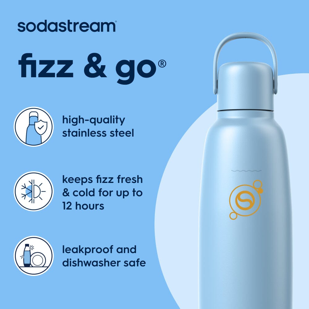 Sodastream Fizz & Go? Insulated Stainless Steel Carbonating Bottle Arctic 30.4 oz - Image 3