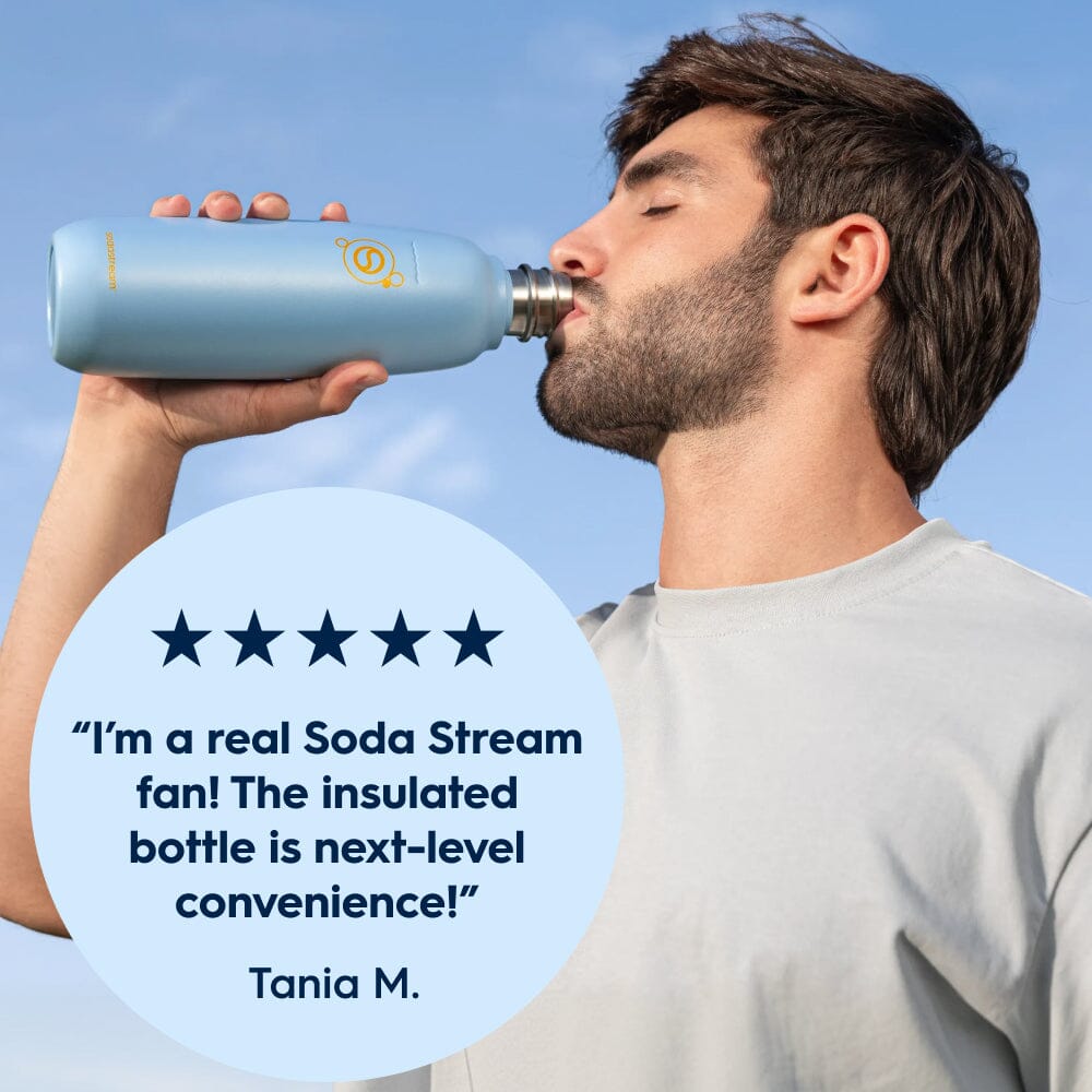 Sodastream Fizz & Go? Insulated Stainless Steel Carbonating Bottle Arctic 30.4 oz - Image 2