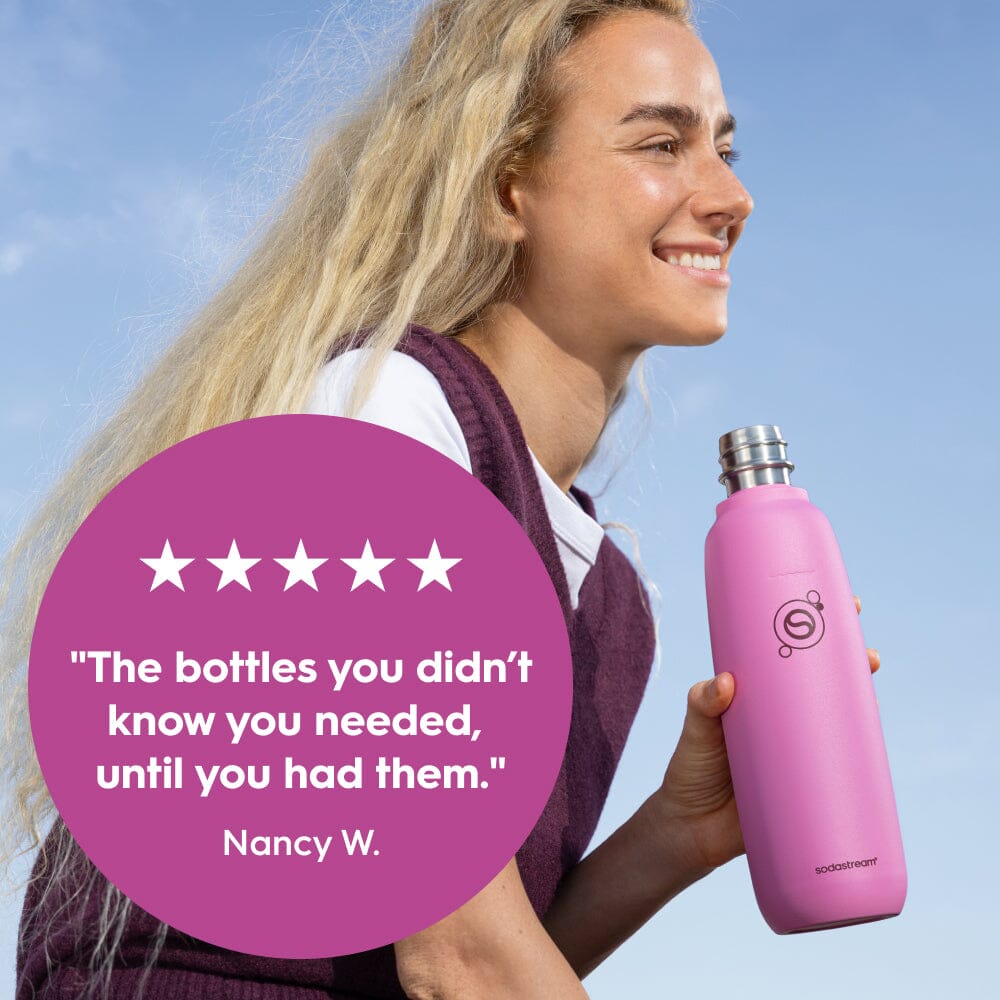 Sodastream Fizz & Go? Insulated Stainless Steel Carbonating Bottle Guava 30.4 oz - Image 2