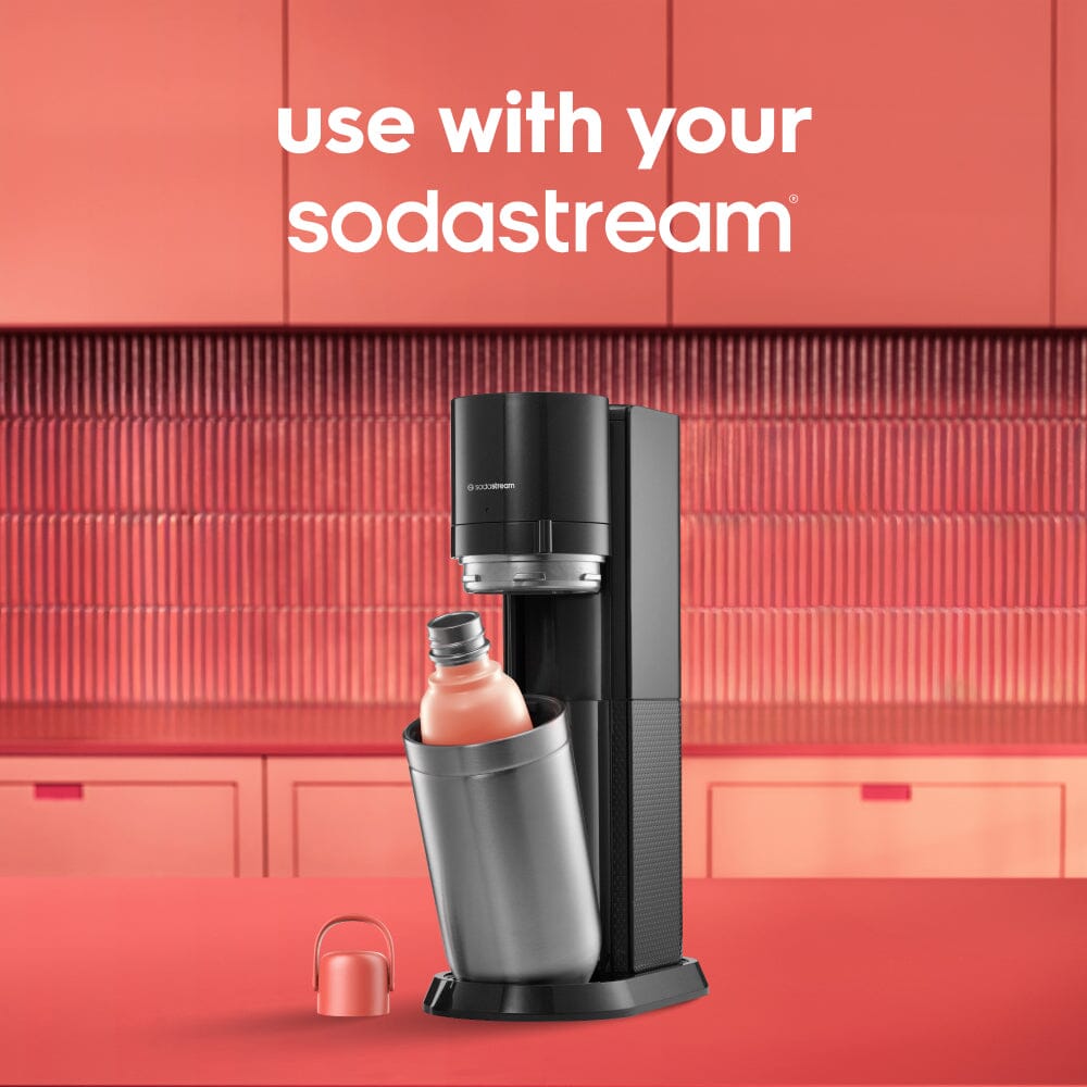 Sodastream Fizz & Go? Insulated Stainless Steel Carbonating Bottle Papaya 30.4 oz - Image 7