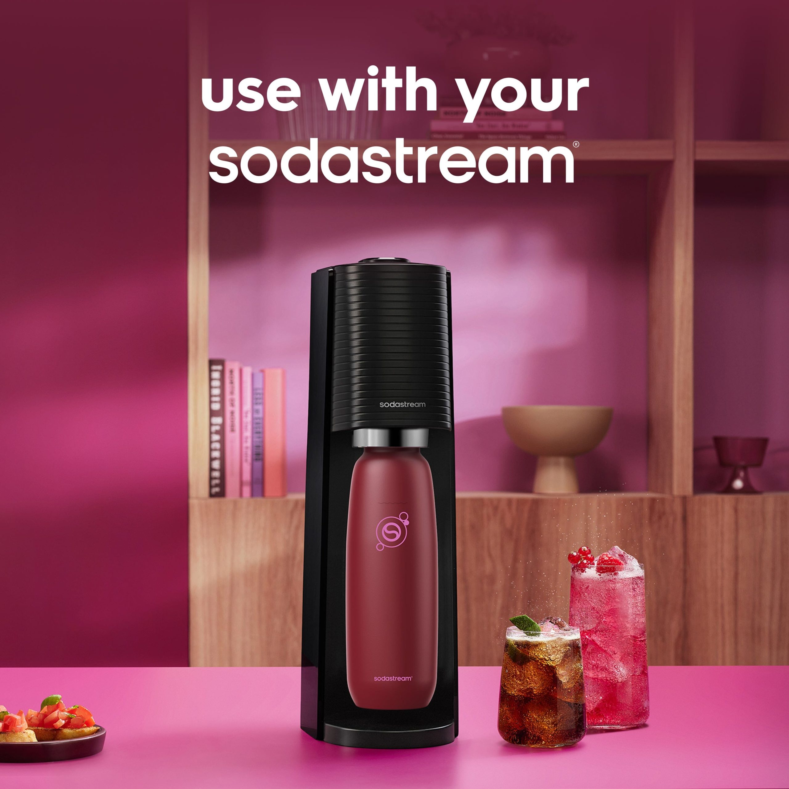 Sodastream Fizz & Go? Insulated Stainless Steel Carbonating Bottle Pomegranate 30.4 oz - Image 7
